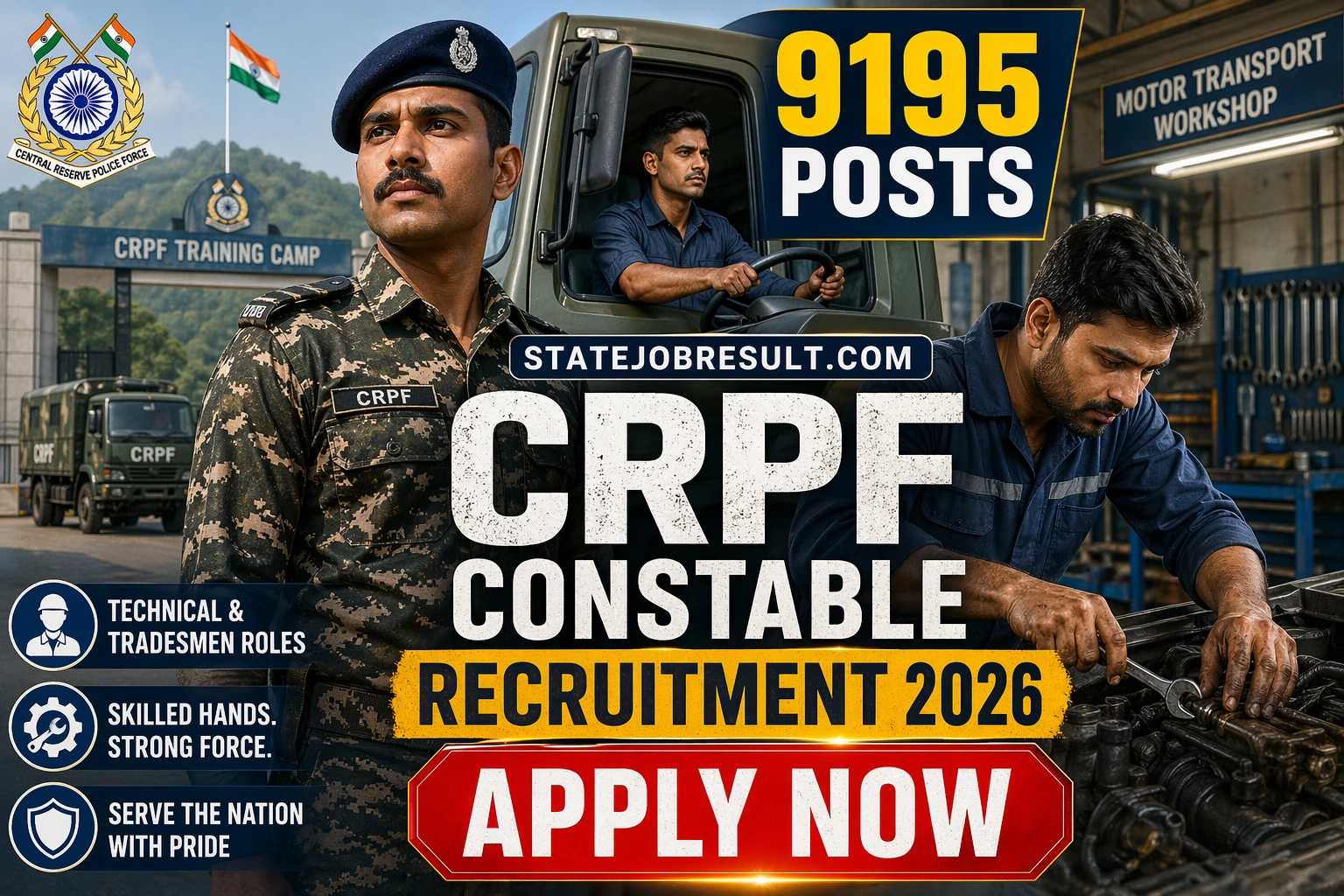 CRPF Constable Tradesman Recruitment 2026