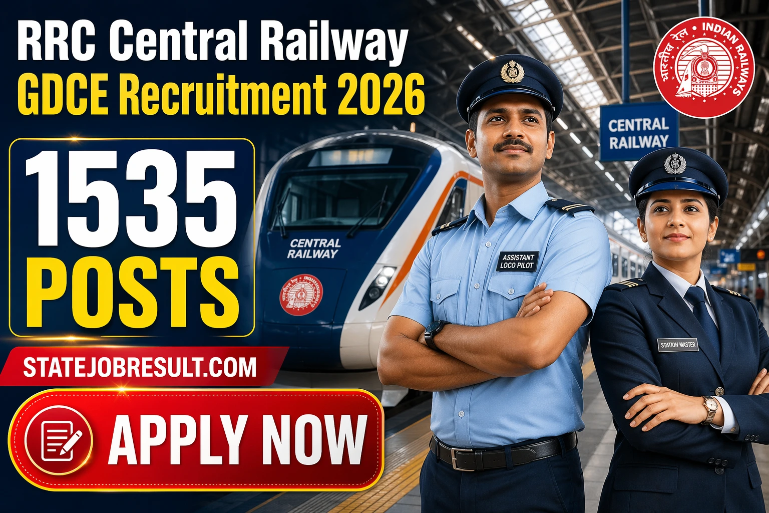 RRC Central Railway GDCE Recruitment 2026
