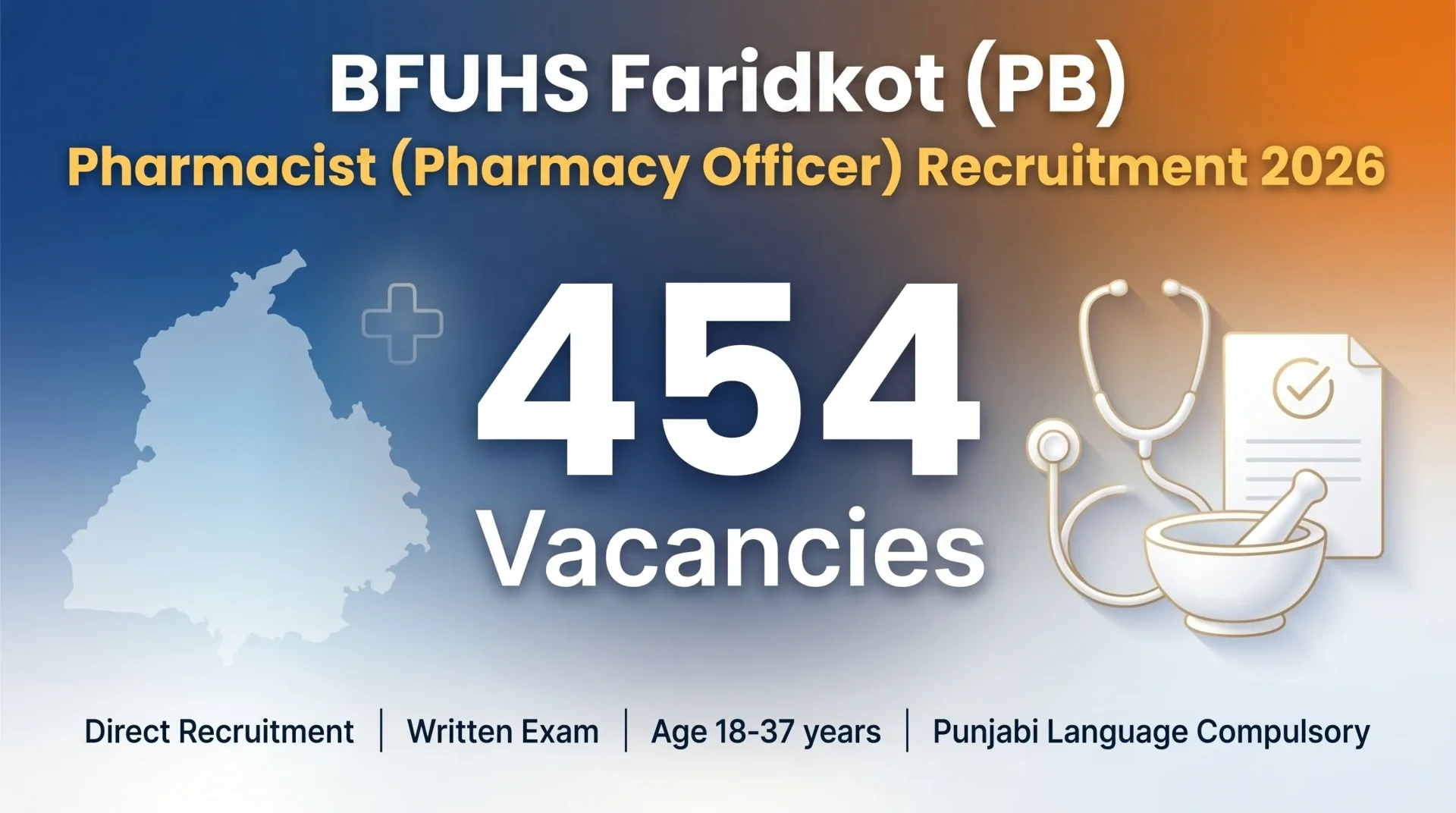 BFUHS Faridkot Pharmacist Recruitment 2026