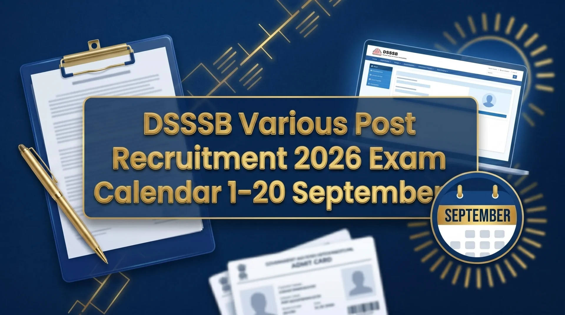 DSSSB Exam Calendar 2026