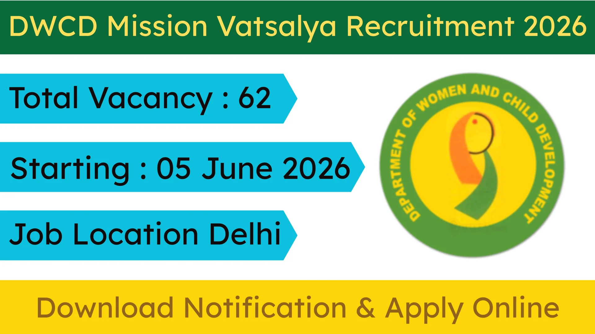 DWCD Mission Vatsalya Recruitment 2026