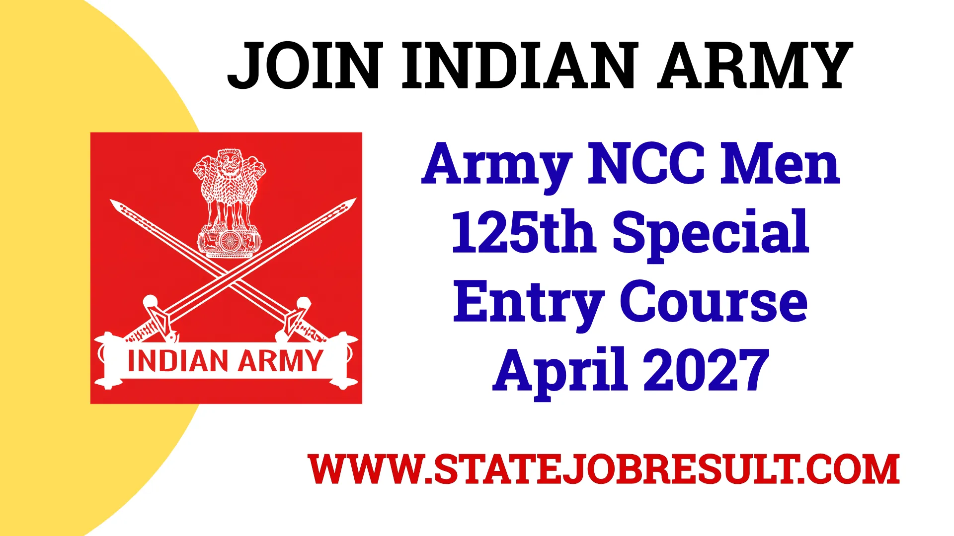 Army NCC Men 125th Special Entry Course 2027