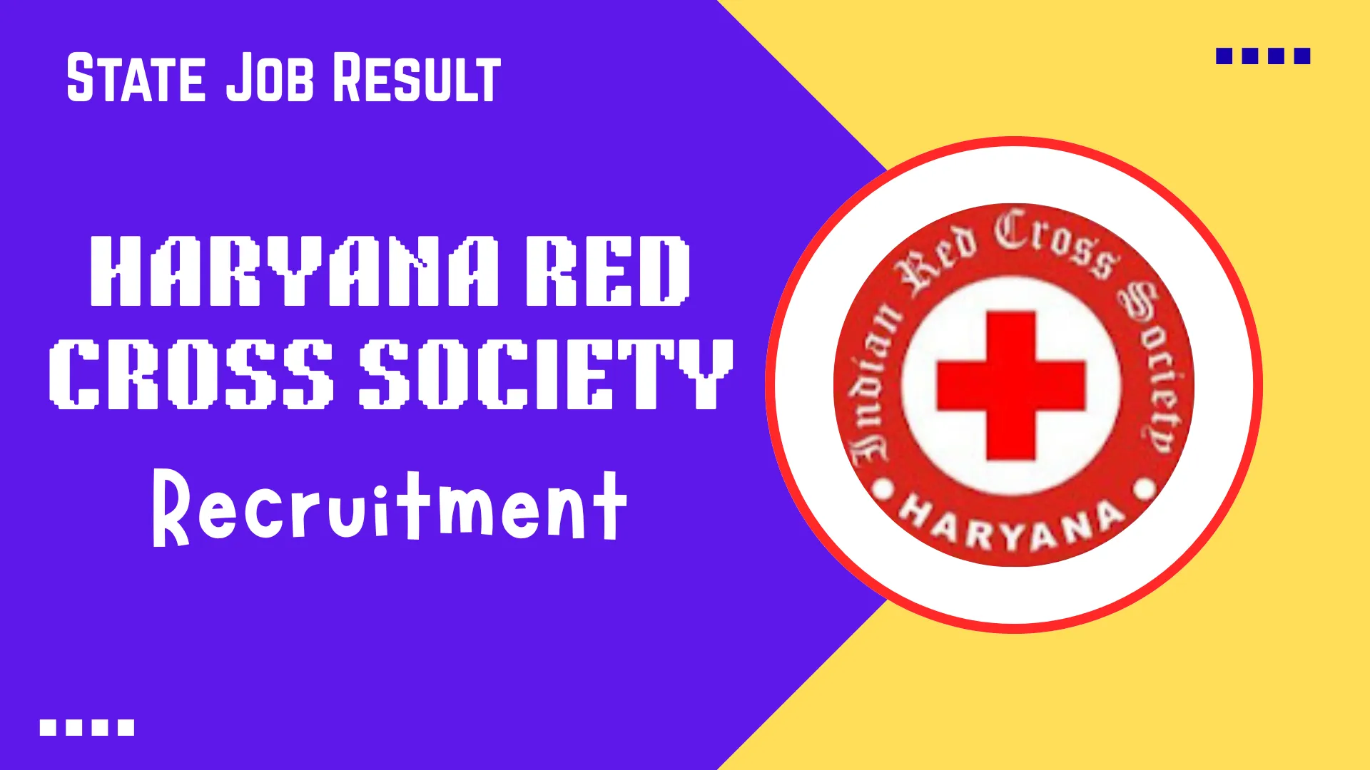 Haryana Red Cross Society Recruitment 2026