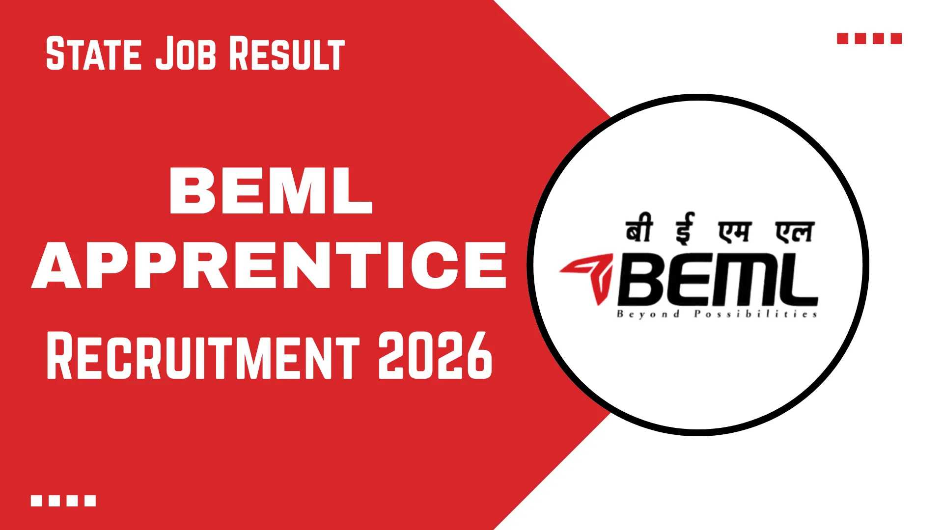 BEML Apprentice Recruitment 2026
