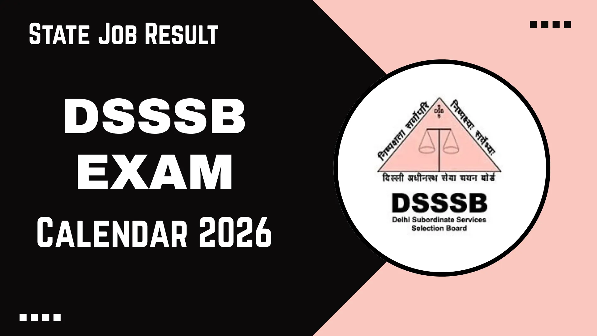 DSSSB Exam Calendar 2026