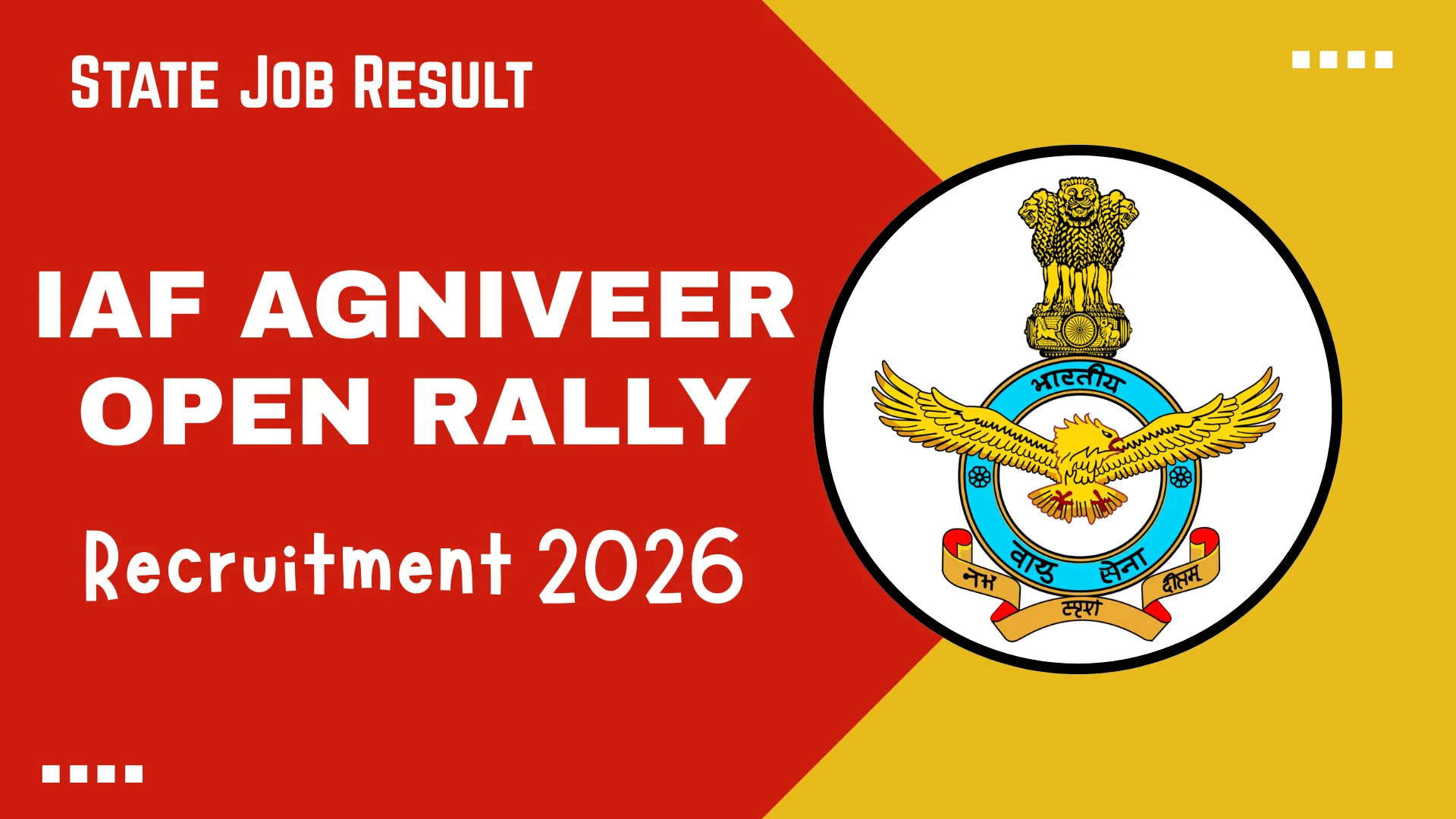 IAF Agniveervayu Open Recruitment Rally 2026