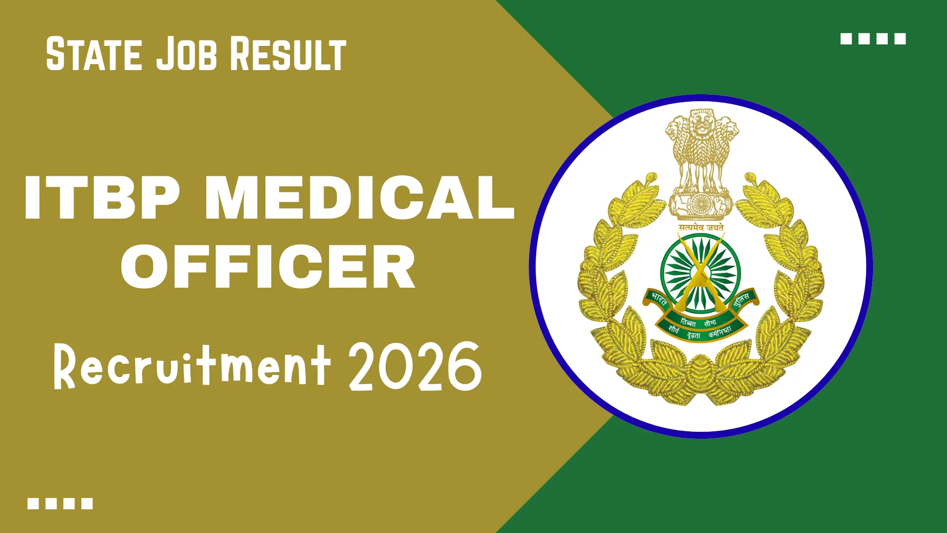 ITBP Medical Officer Recruitment 2026
