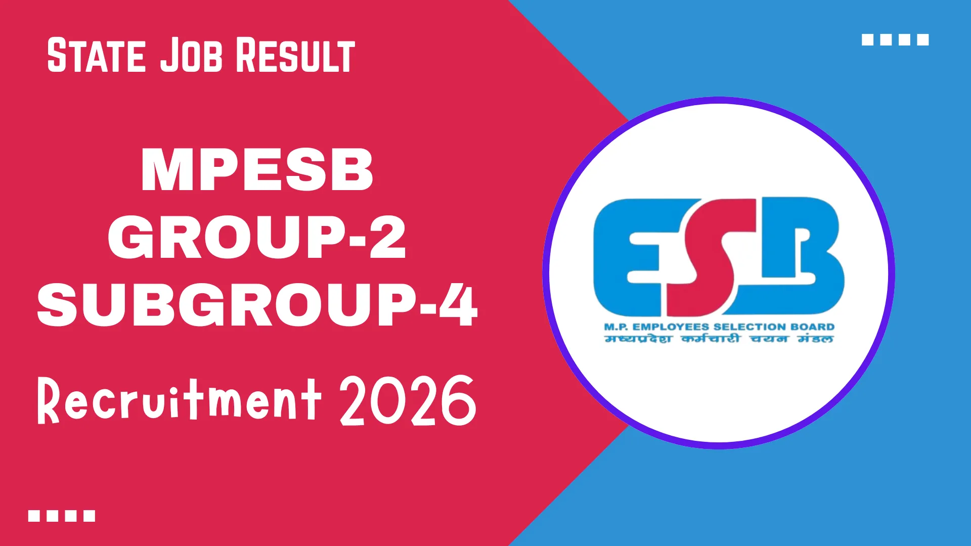 MPESB Group 2 Subgroup 4 Recruitment 2026