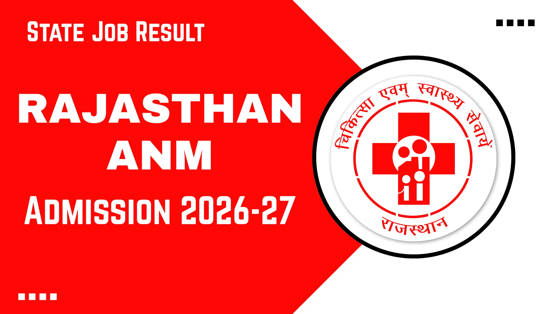 Rajasthan ANM Admission 2026