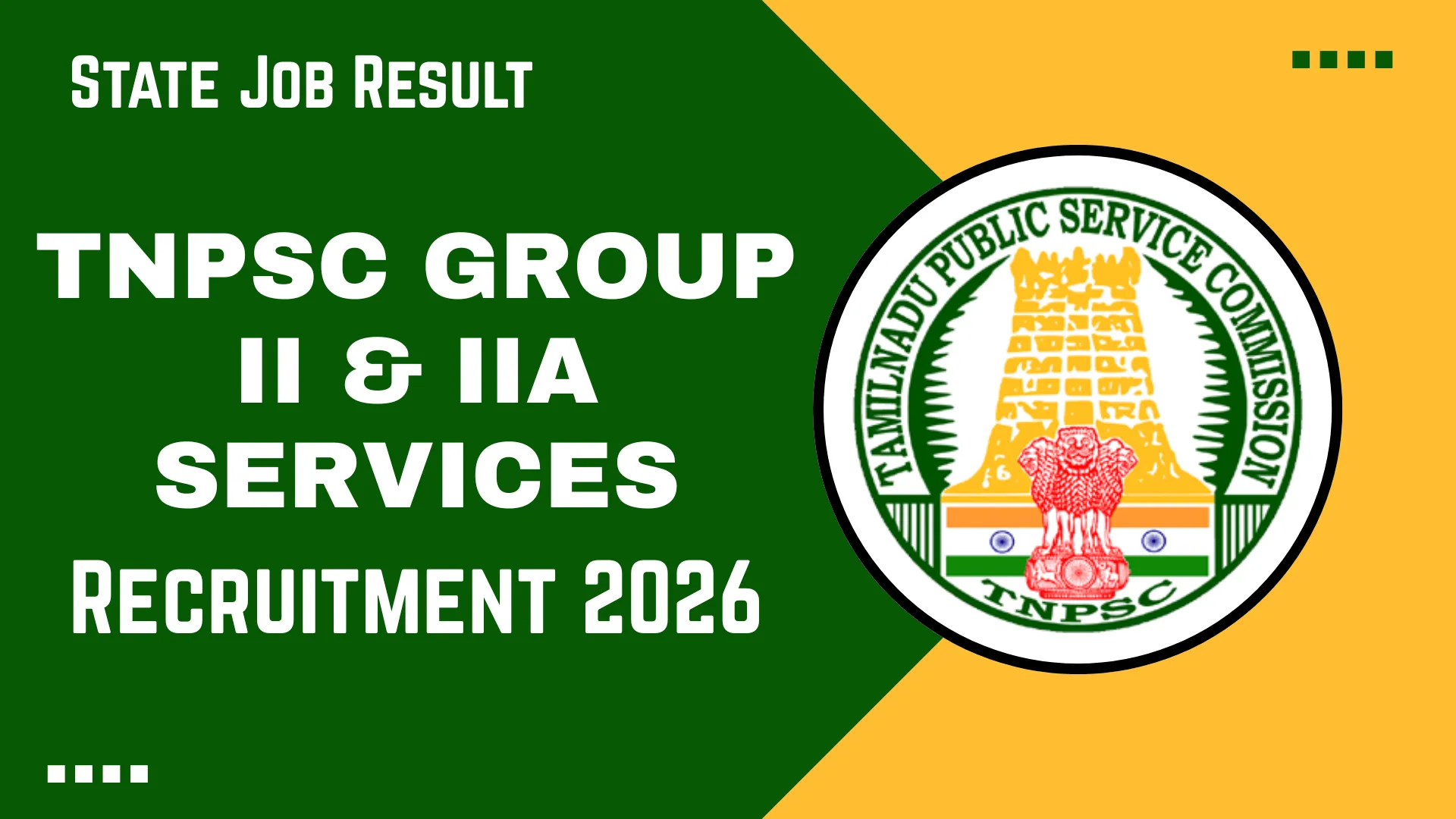 TNPSC Group II & IIA Services Recruitment 2026